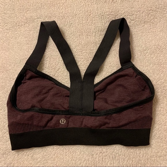 Lululemon Seamless Hold Your Om Sports Bra Bundle of 3 Blue Peach Black Cherry - Picture 8 of 16